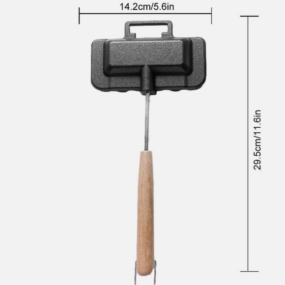 Sandwich Grill - Handheld Pie Iron, Sandwich Maker, Hand Toaster Non Stick - Picture 5 of 6